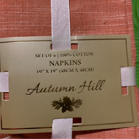 Autumn Hill Set of 6 100% Cotton Placemats NWT 19”x19” - Picture 6 of 6